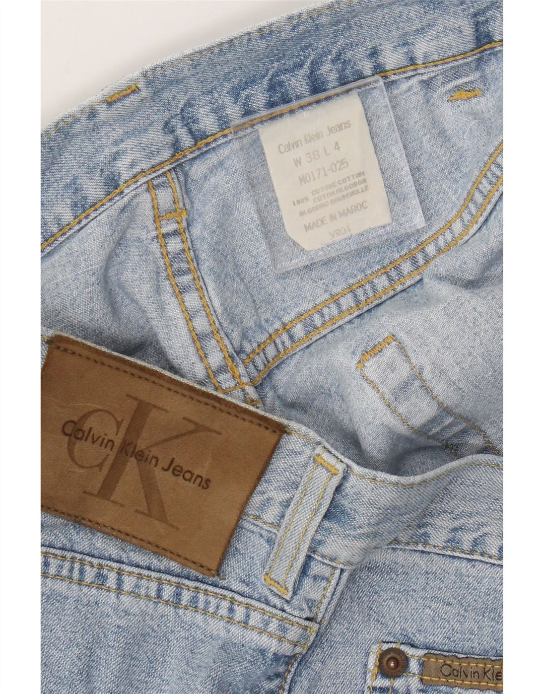 Calvin Klein Jean droit homme W38 L29 bleu coton