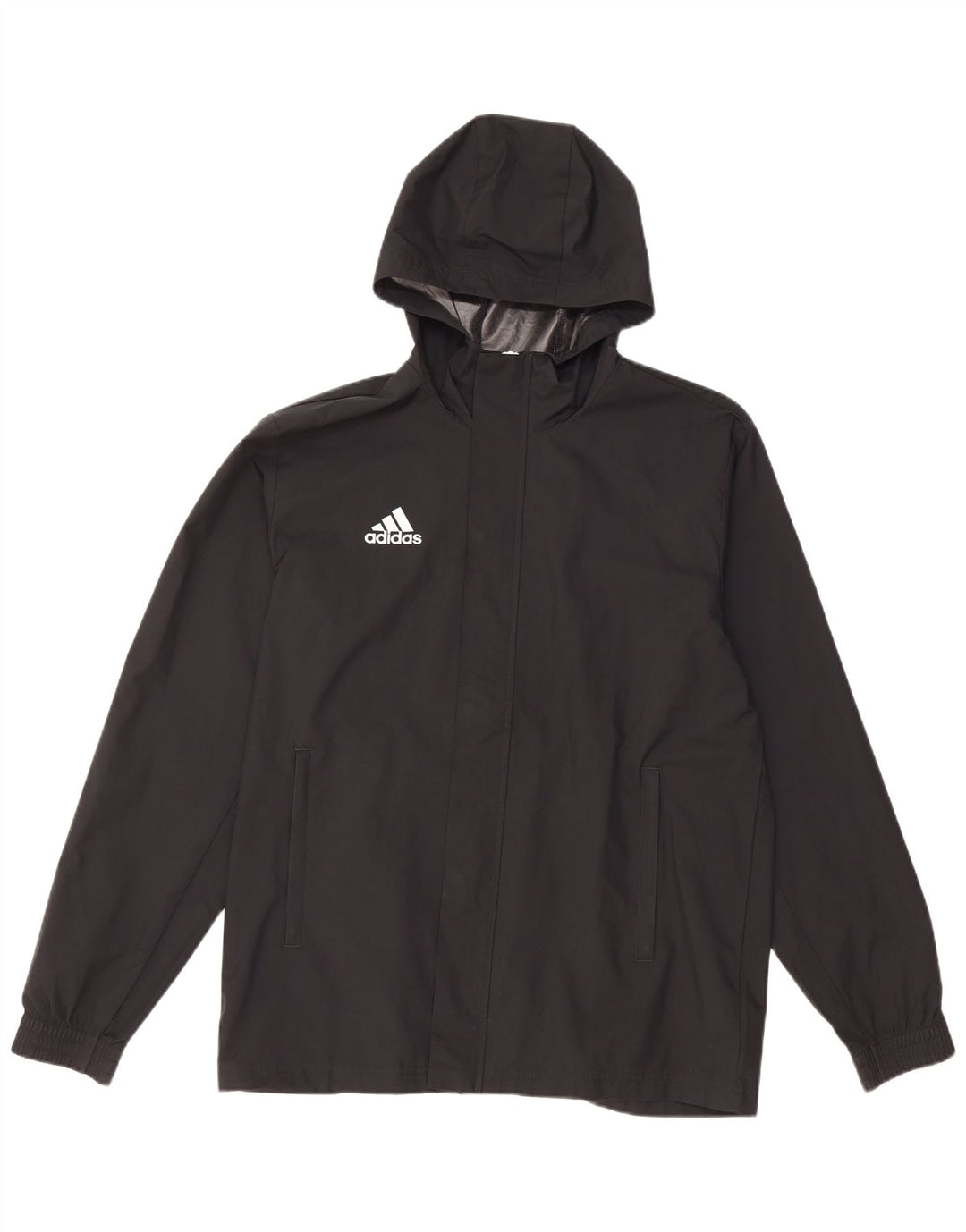 ADIDAS Veste de pluie à capuche pour homme UK 38 Medium Noir Polyester