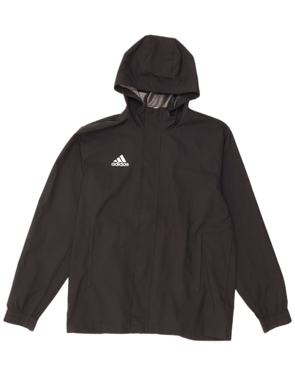 ADIDAS Veste de pluie à capuche pour homme UK 38 Medium Noir Polyester