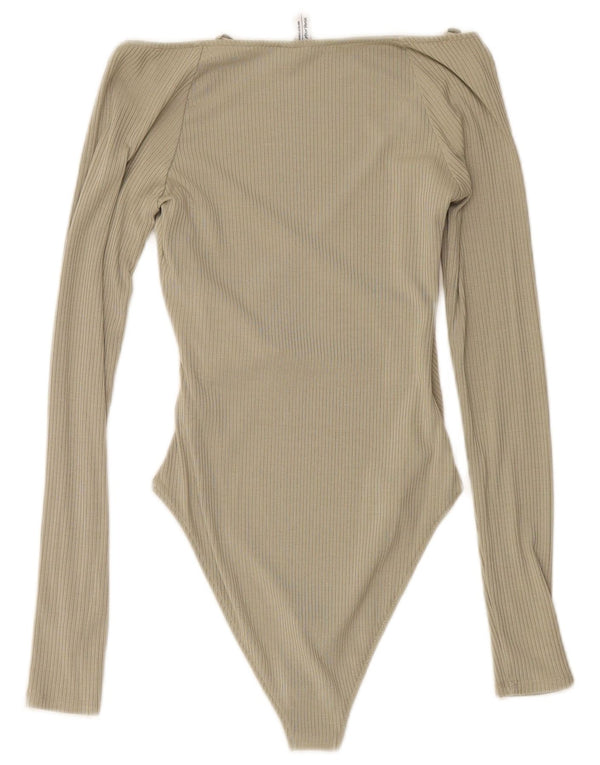 & OTHER STORIES Body à manches longues pour femme UK 10 Small Vert Modal