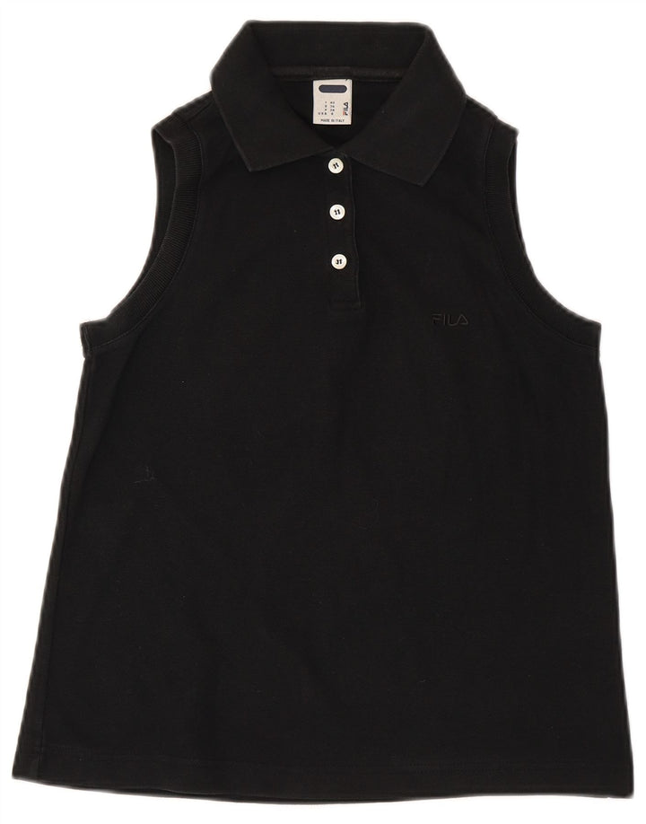 Fila Polo sans manches femme IT 42 coton noir moyen