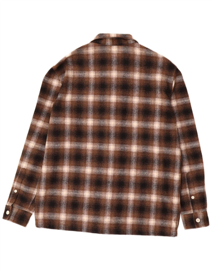 Jack Wills Chemise en flanelle surchemise pour homme à carreaux marron moyen