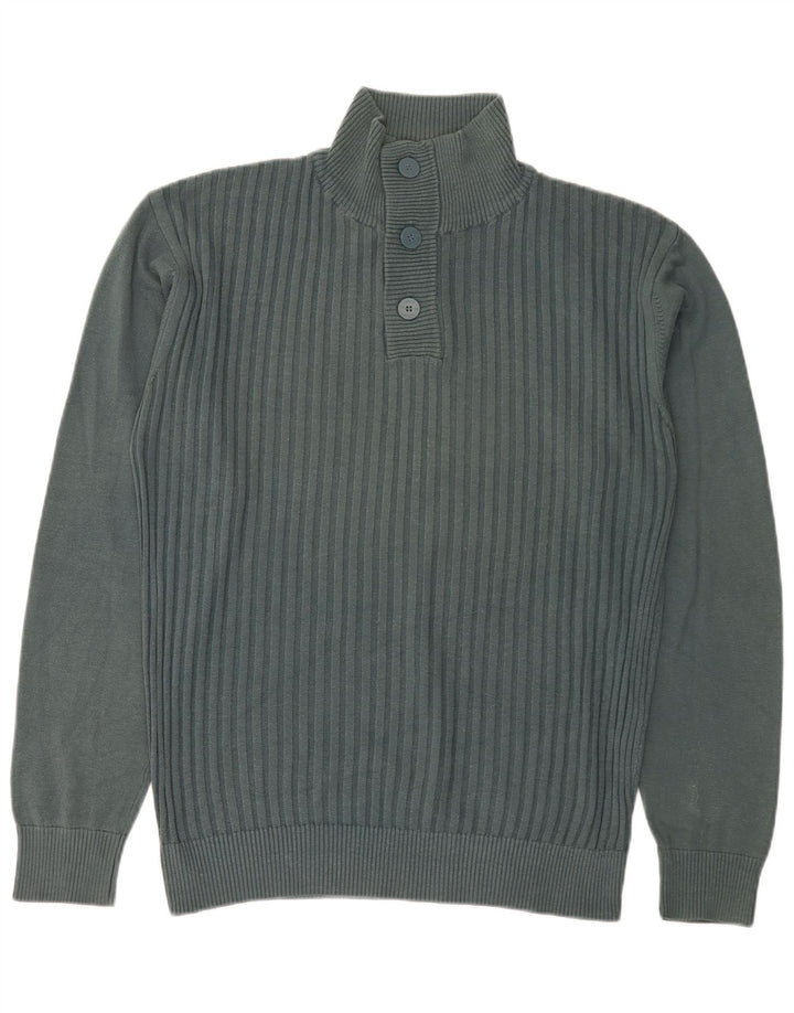 Jack & Jones Pull col boutonné pour homme XL en coton vert