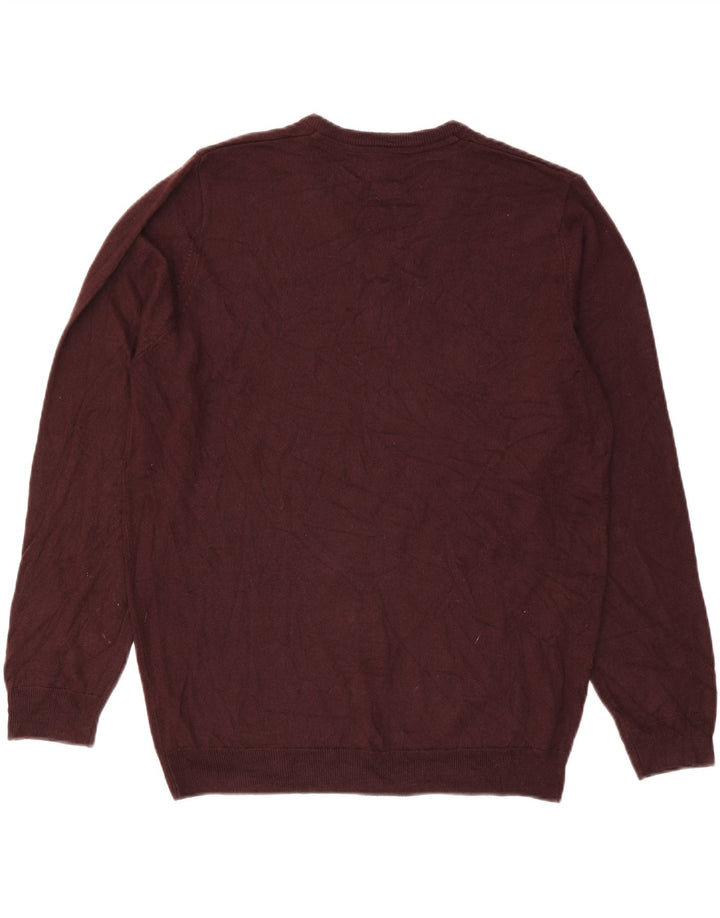 Marks & Spencer Pull col V pour homme XL Bordeaux Acrylique