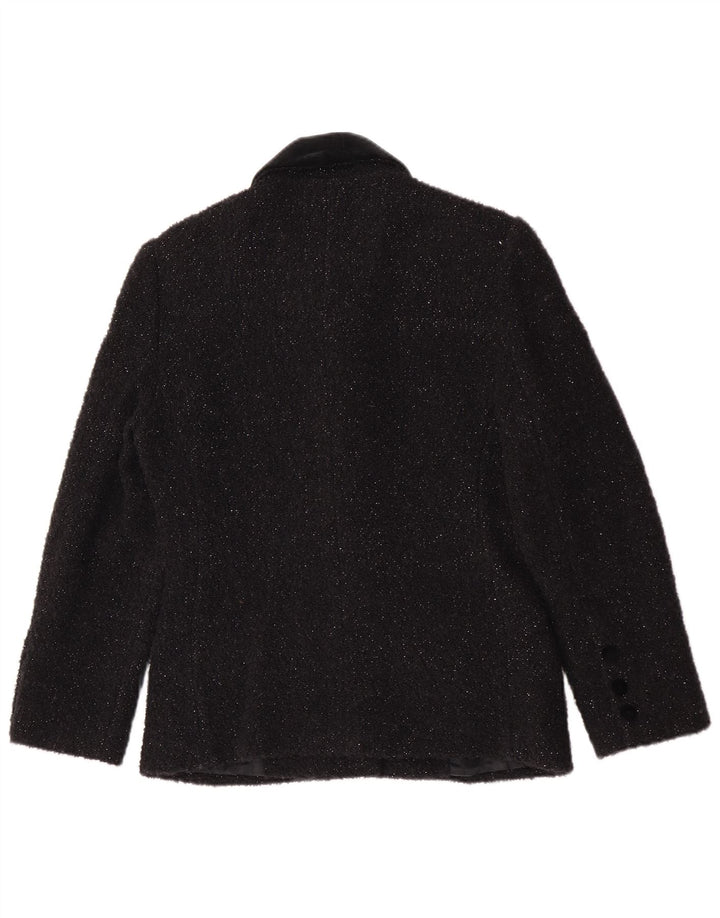 Marisa Veste Blazer 5 Boutons Femme UK 12 Moyen Noir Moucheté