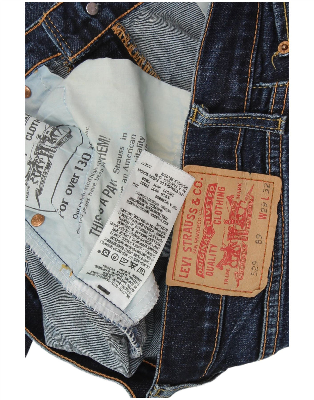 LEVI'S Jean Bootcut 529 Femme W29 L26 Bleu Marine Coton