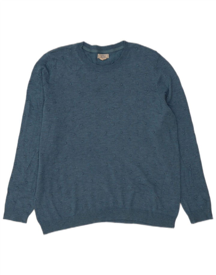 Fat Face Pull ras du cou pour femme UK 16 Large Bleu Polyester