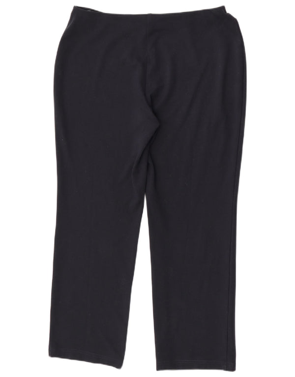 Marks & Spencer Pantalon décontracté pour femme UK 14 Large W34 L27 Bleu marine