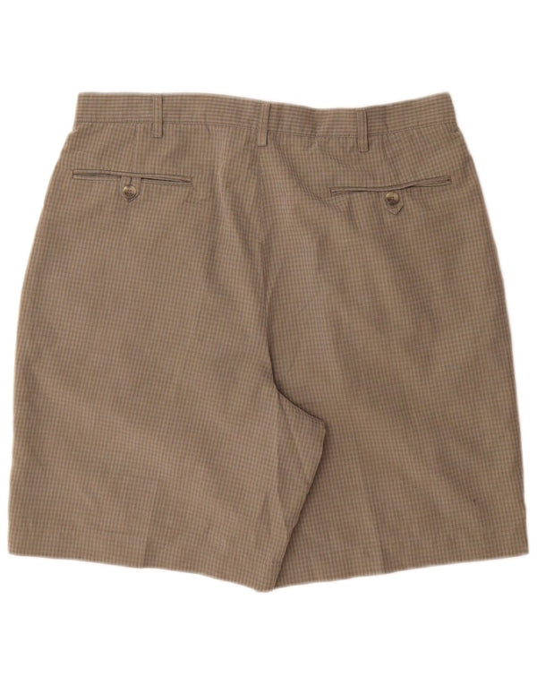 Marks & Spencer Short Chino Homme W36 Grand Carreau Vert Polyester