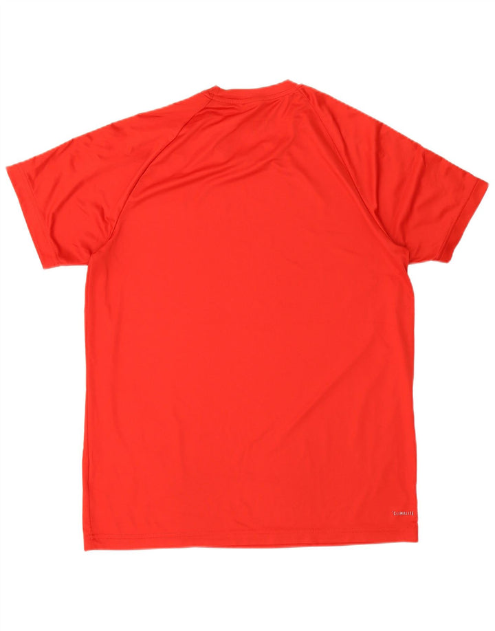 Adidas Hommes Climalite T-Shirt Haut Grand Rouge Polyester