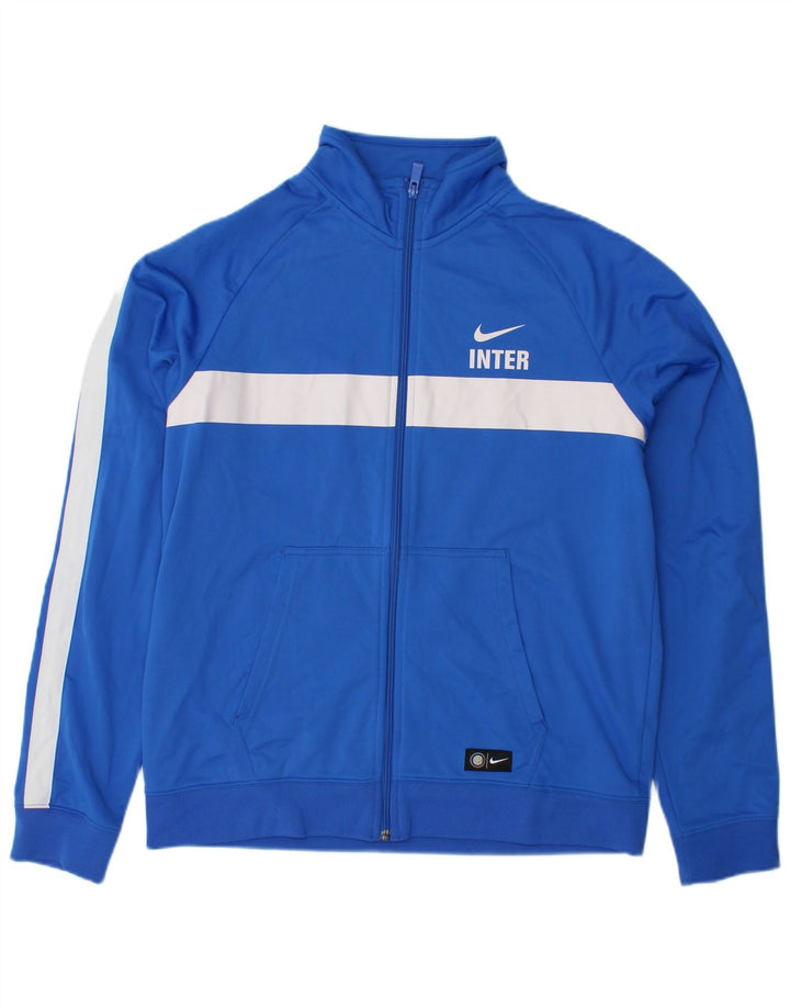 Nike Veste de survêtement graphique pour homme Taille L en polyester color block bleu