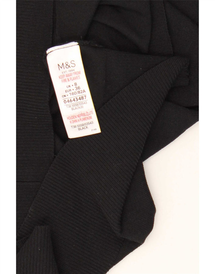 Marks & Spencer Cardigan court surdimensionné pour femme UK 8 Small Noir