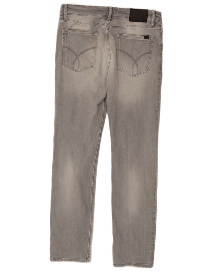 Calvin Klein Jean Slim Homme W32 L32 Gris Coton