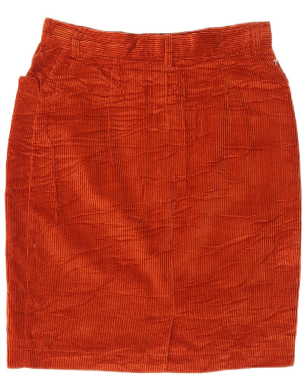 Olivia Hassler Jupe en velours côtelé pour femme IT 44 Medium W28 Orange Coton