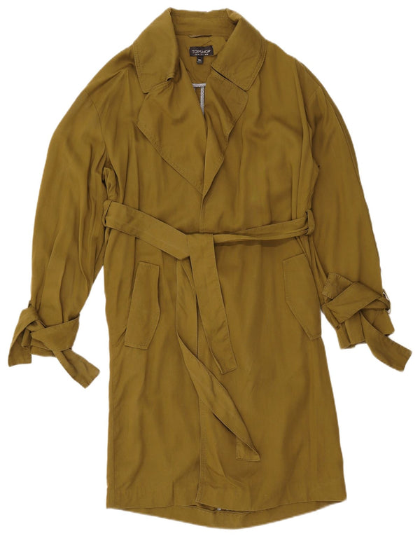 Topshop Trench-coat surdimensionné pour femme UK 8 Small Kaki Lyocell