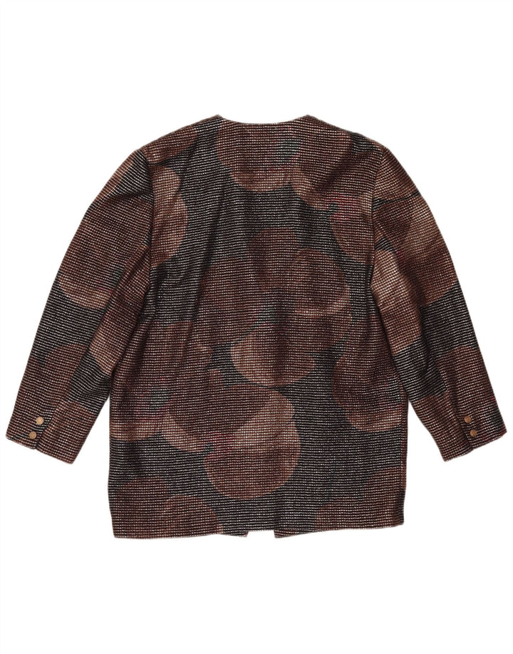 VINTAGE Veste Blazer 1 Bouton Femme IT 46 Grand Géométrique Multicolore