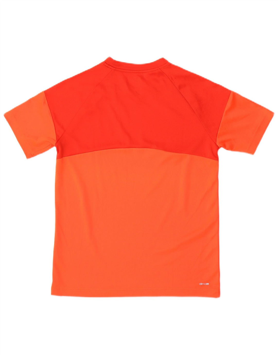 ADIDAS Garçon Climalite T-Shirt Top 13-14 ans Orange Colourblock