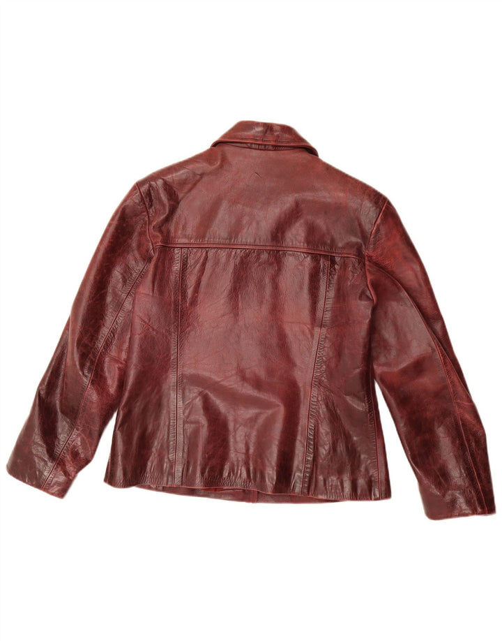 MDK Veste en cuir pour femme UK 18 XL Bordeaux