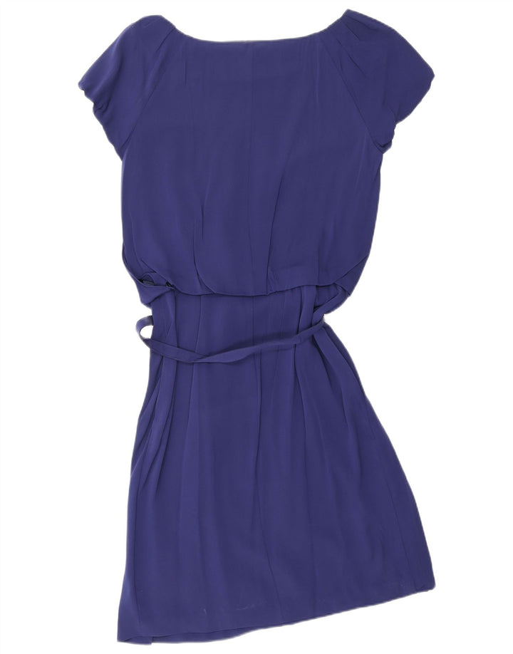VALENTINO Femme Robe Trapèze IT 42 Bleu Marine Moyen Soie