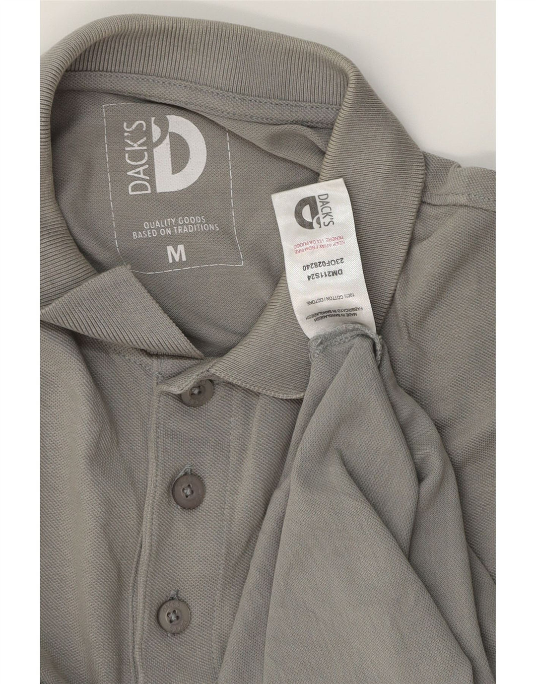 DACK'S Polo Homme Gris Moyen Coton