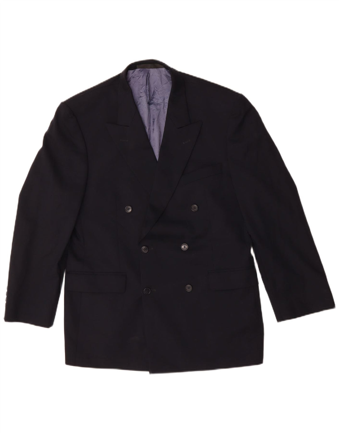 Marks & Spencer Veste blazer double boutonnage pour homme UK 40 Bleu marine moyen