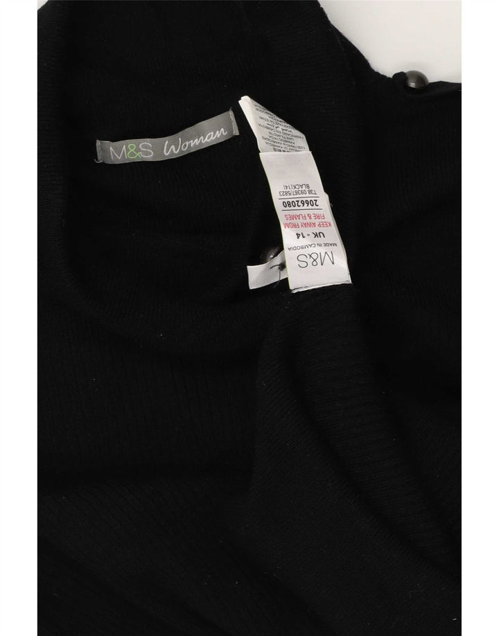 Marks & Spencer Pull col roulé pour femme UK 14 Large Noir