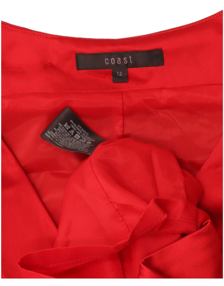 Coast Robe fourreau sans manches pour femme UK 12 Acétate rouge moyen