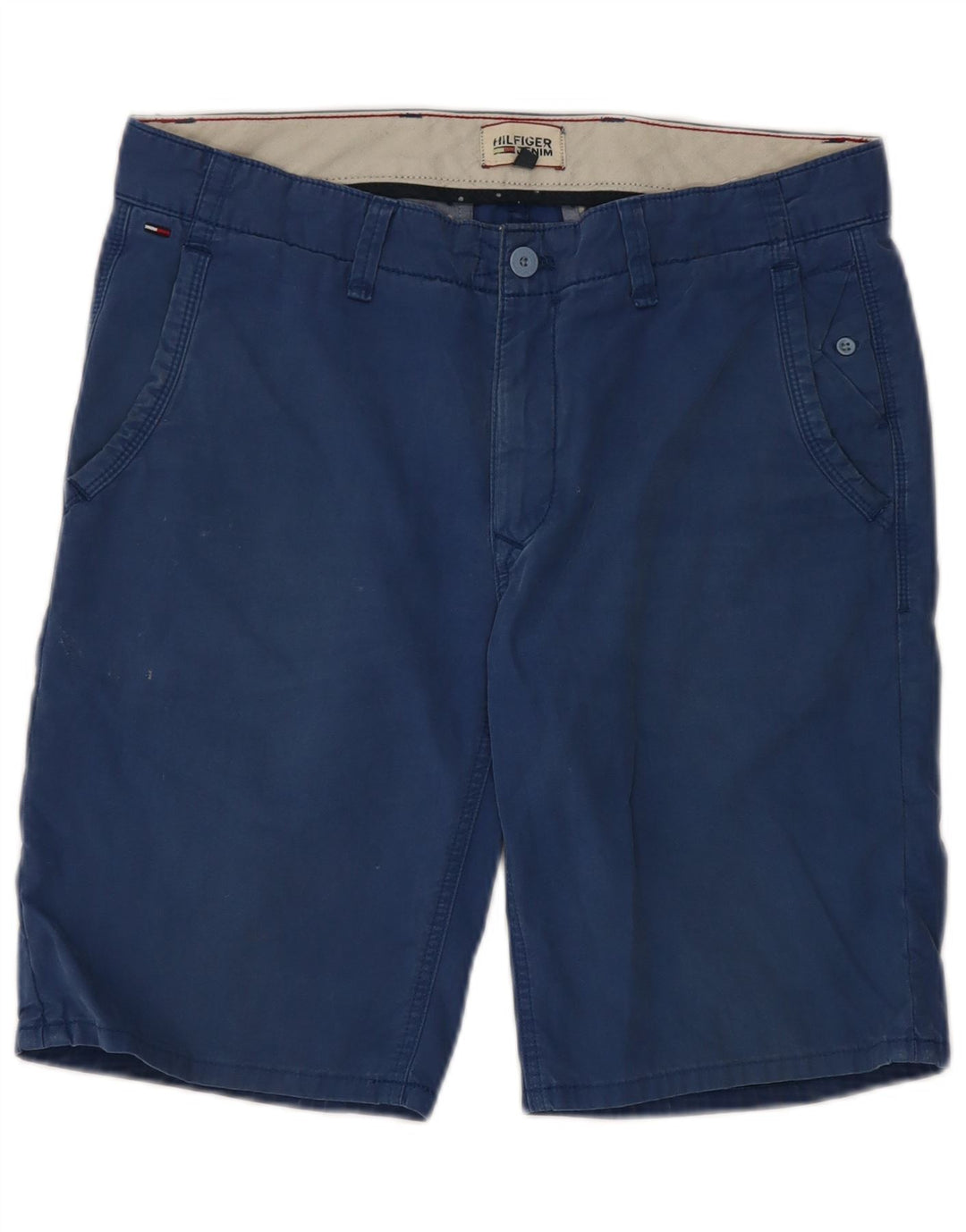 Tommy Hilfiger Short Chino Homme W32 Bleu Moyen Coton