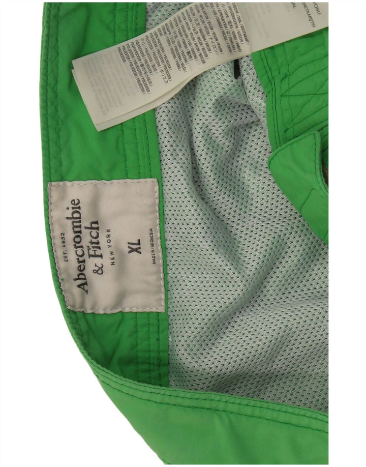 ABERCROMBIE & FITCH Short de bain XL pour homme en nylon vert