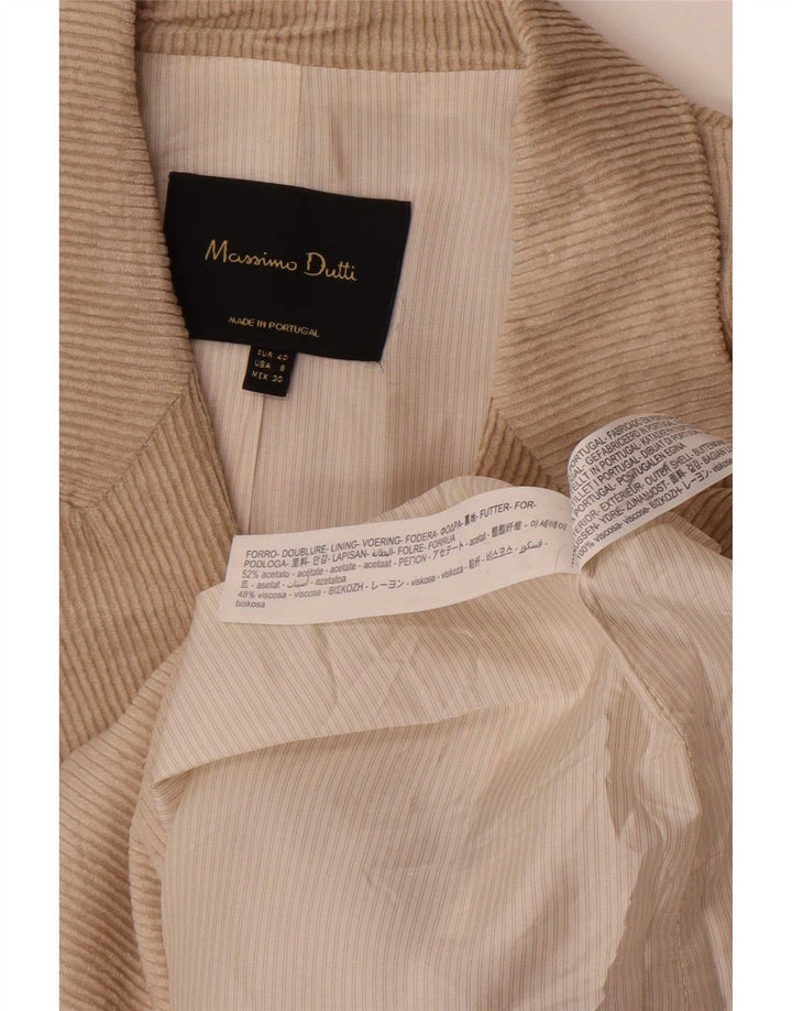 Massimo Dutti Veste blazer en velours côtelé pour femme EU 40 Beige moyen