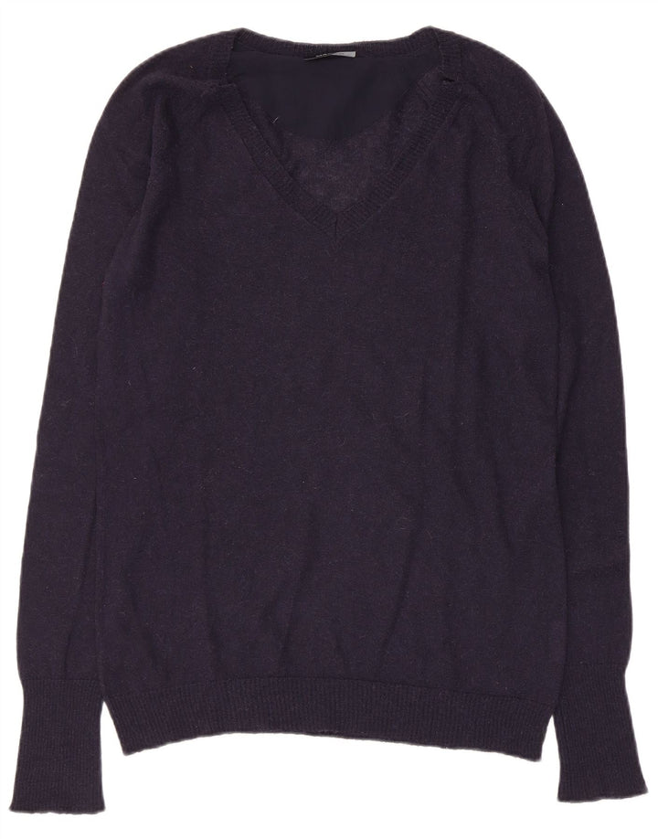 Max & Co. Pull col en V pour femme UK 10 Small Bleu marine