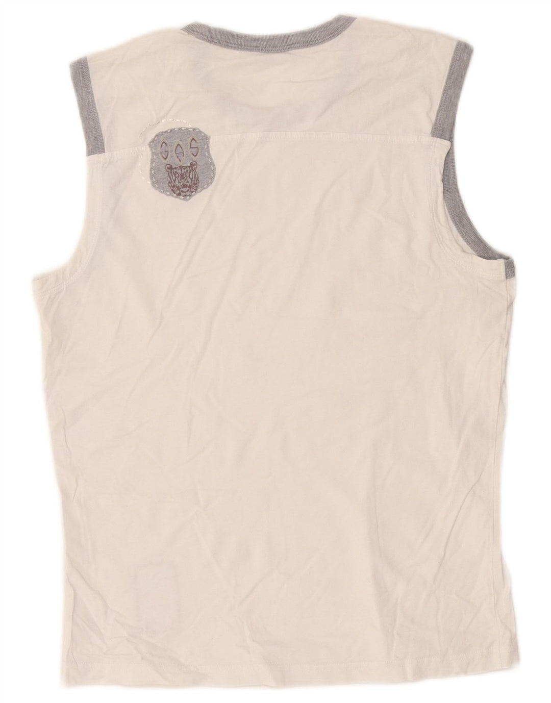 Gas Débardeur Homme Large Blanc Colorblock