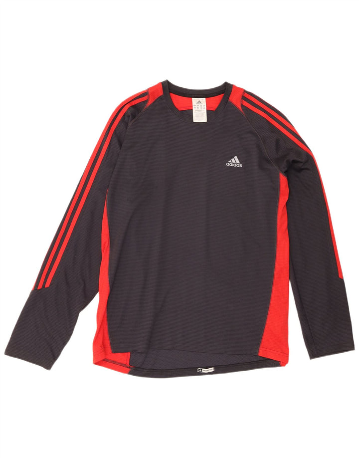 Adidas Haut à manches longues pour homme XL Gris Colorblock Polyester
