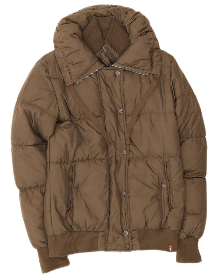 Levi's Veste Oversize Rembourrée Femme UK 6 XS Kaki Polyester