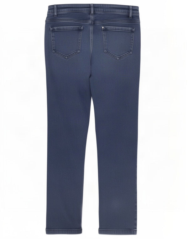 Marks & Spencer Jean droit pour femme UK 12 Medium W30 L29 Bleu marine Coton