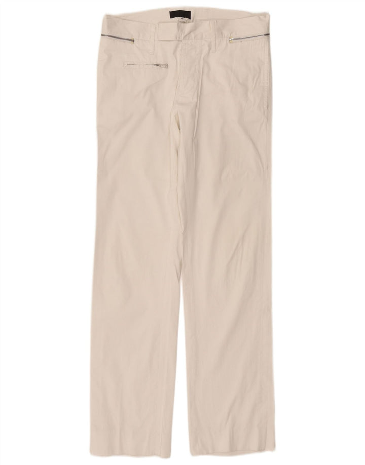 RICHMOND Pantalon décontracté droit pour femme IT 46 Large W32 L31 Blanc