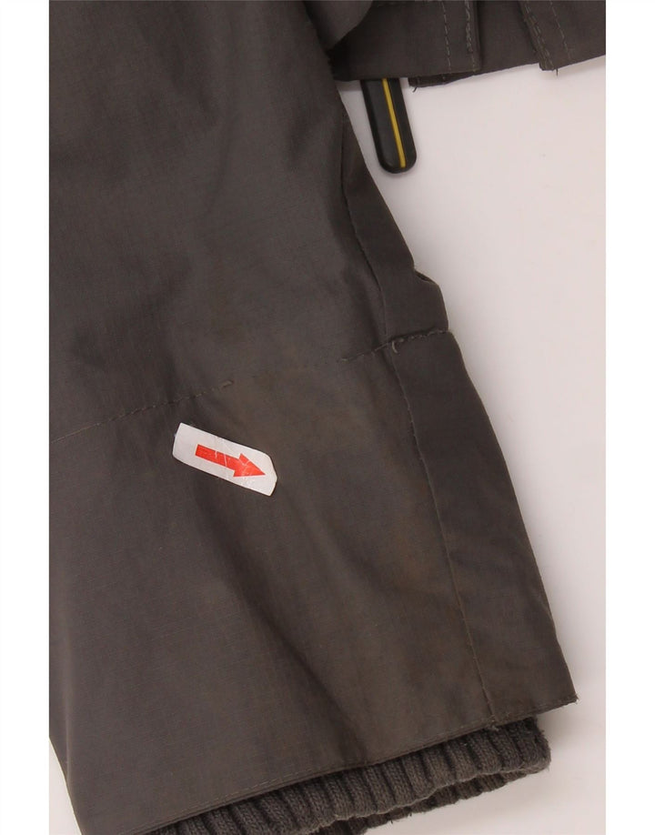 SUPERDRY Veste coupe-vent à capuche pour hommes UK 38 Nylon gris moyen