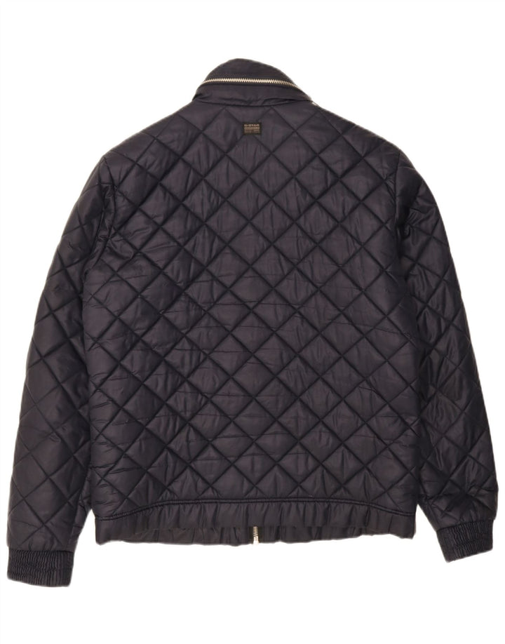 G-Star Veste matelassée à capuche pour homme UK 42 XL Bleu marine Polyester