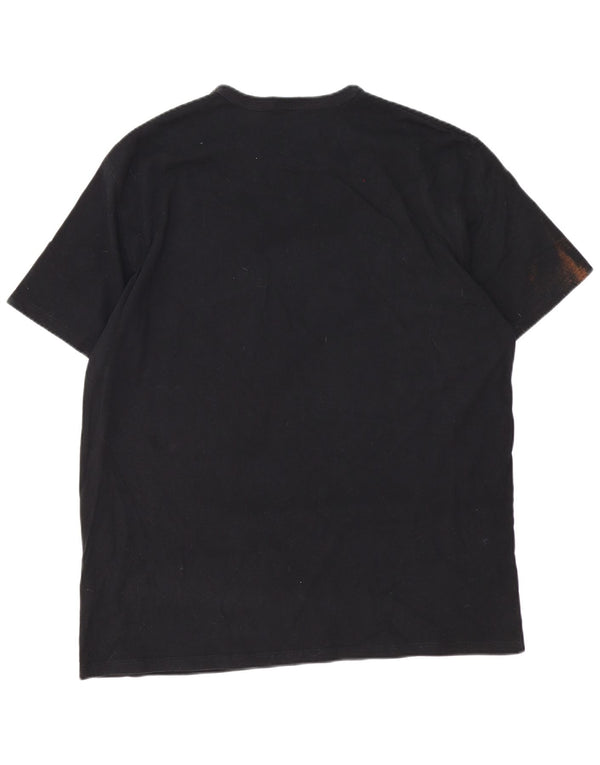 Champion T-Shirt Graphique Homme Top XL Noir Coton