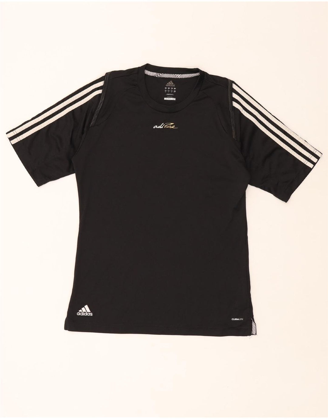 Adidas Hommes Climalite T-Shirt Top Noir Moyen Polyester