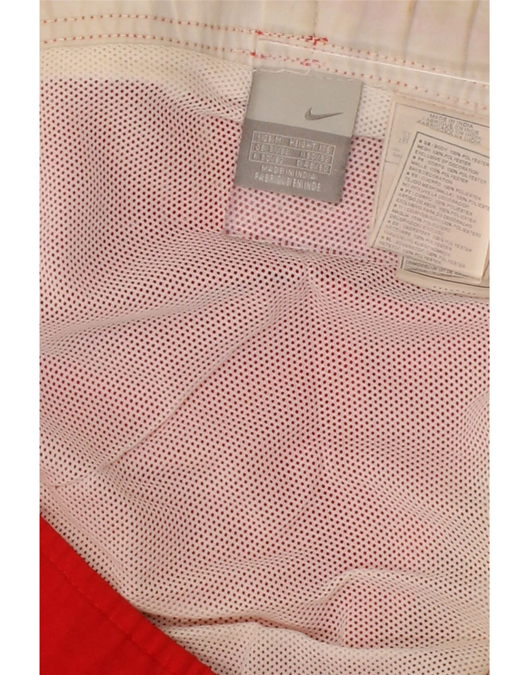 NIKE Mens Sport Shorts Medium Red Polyester Vintage Nike and Second-Hand Nike from Messina Hembry 