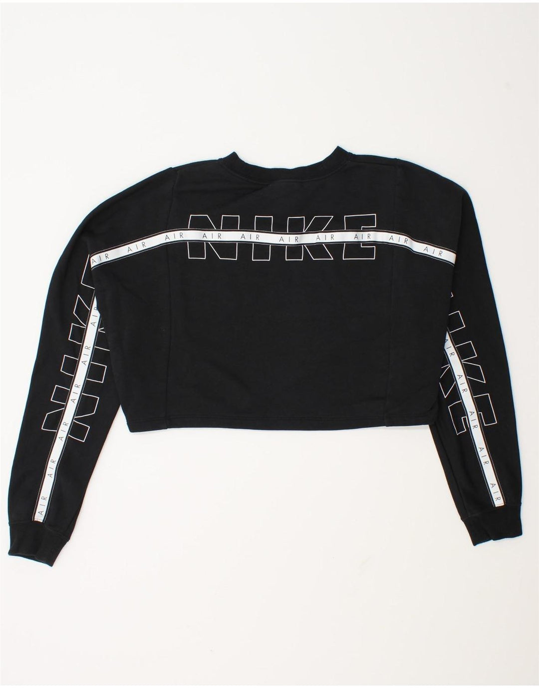 Nike Sweat-shirt court surdimensionné pour femme UK 14 Noir moyen