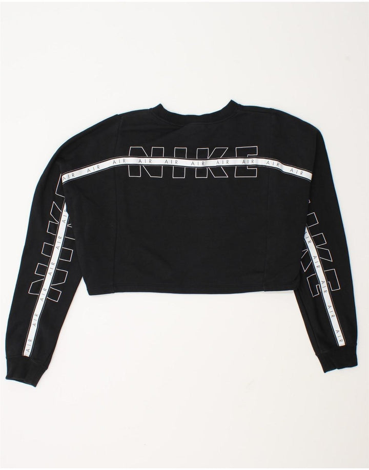 Nike Sweat-shirt court surdimensionné pour femme UK 14 Noir moyen