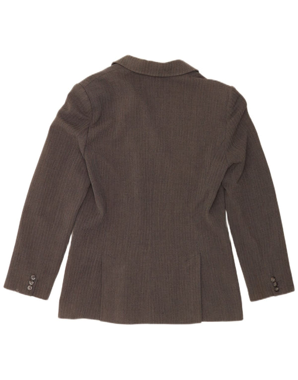 Max Mara Veste blazer week-end pour femme UK 16 Grand chevron gris