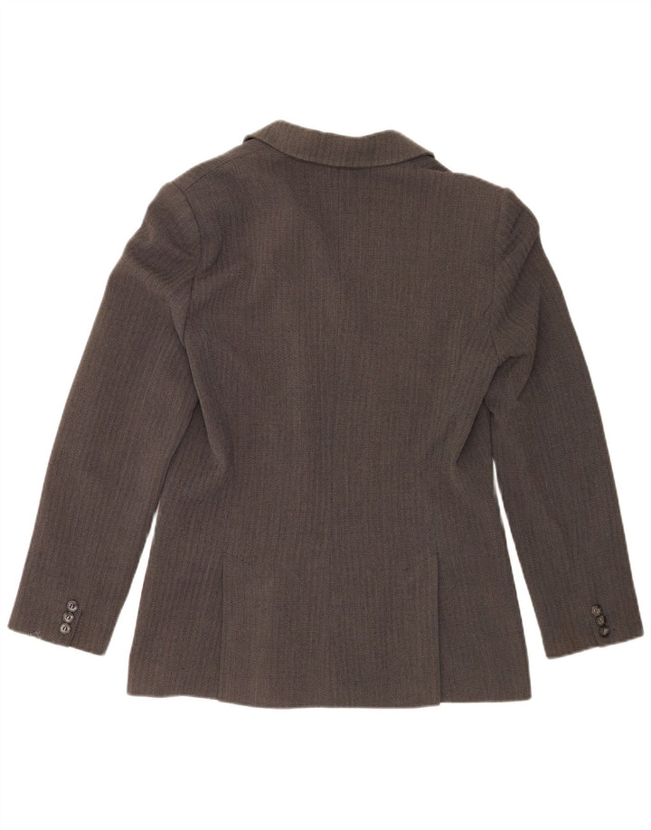 Max Mara Veste blazer week-end pour femme UK 16 Grand chevron gris