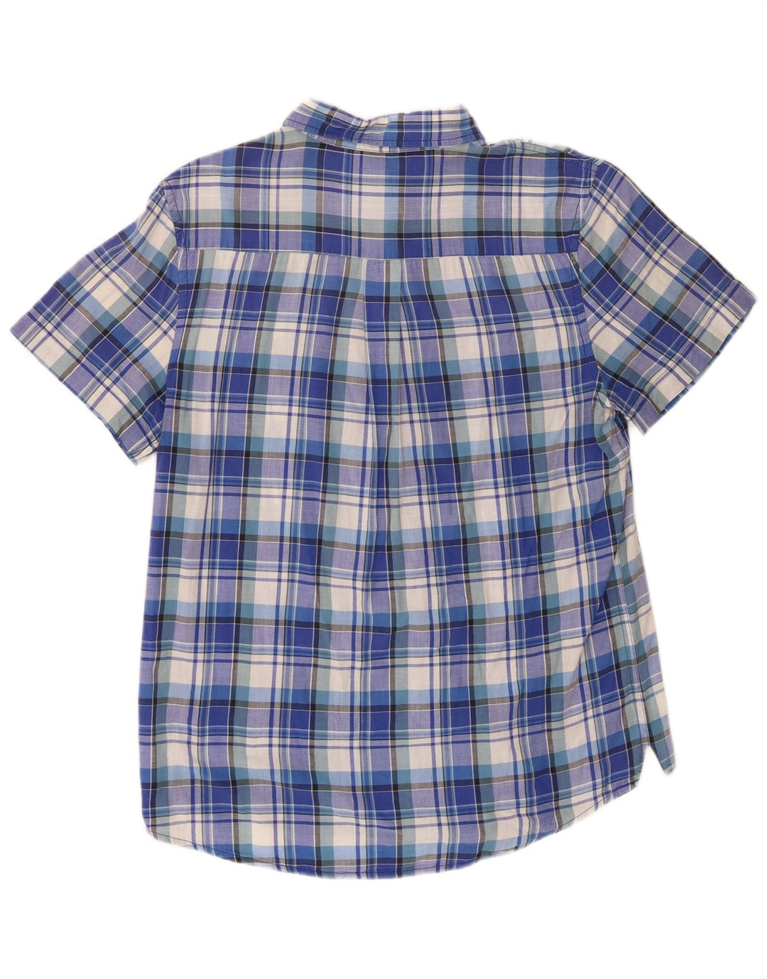 Lee Chemise à manches courtes pour femme Coupe régulière UK 44 Bleu moyen à carreaux