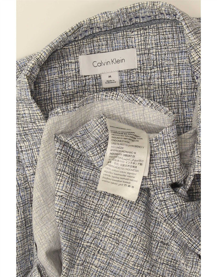 Calvin Klein Chemise à manches courtes homme en coton vichy gris moyen