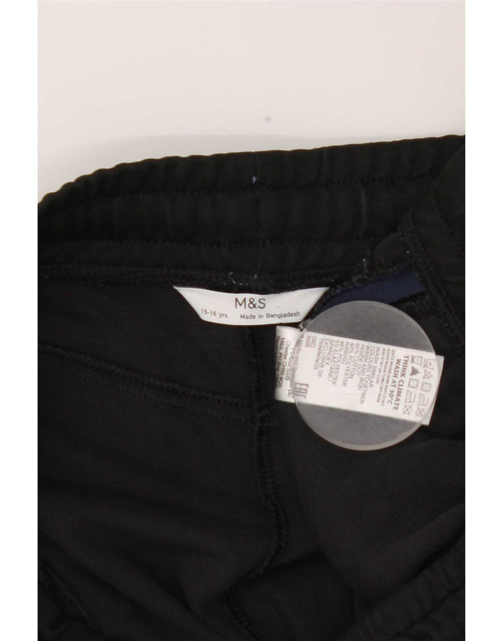 Marks & Spencer Pantalon de Survêtement Garçon 15-16 ans Noir