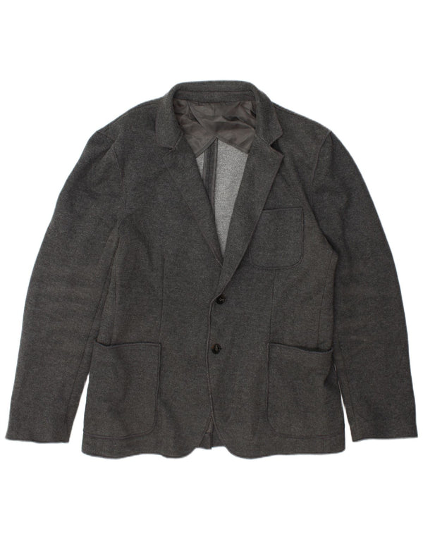 Zara Veste Blazer 2 Boutons Homme EU 56 XL Gris Polyester