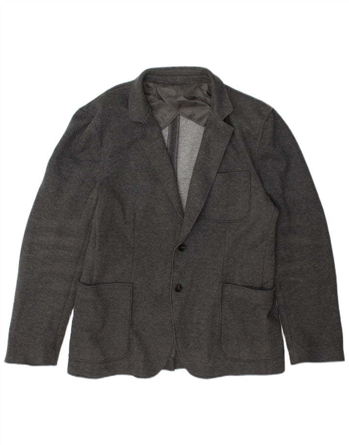 Zara Veste Blazer 2 Boutons Homme EU 56 XL Gris Polyester